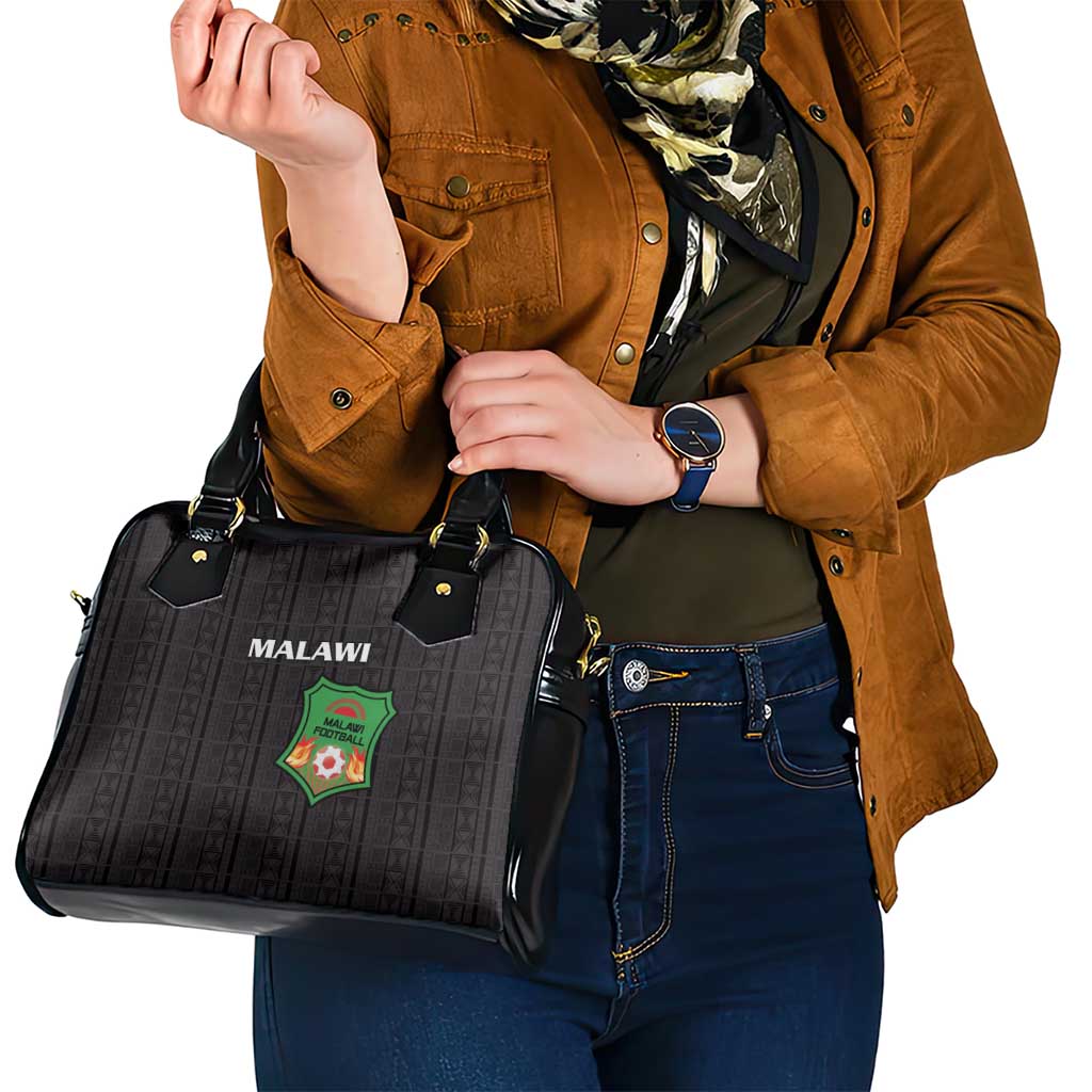 Malawi Football Shoulder Handbag Come On Flames - Black LT15
