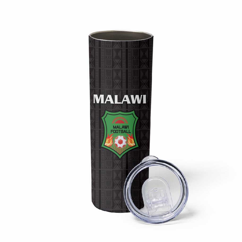 Custom Malawi Football Skinny Tumbler Go Champions - Black LT15