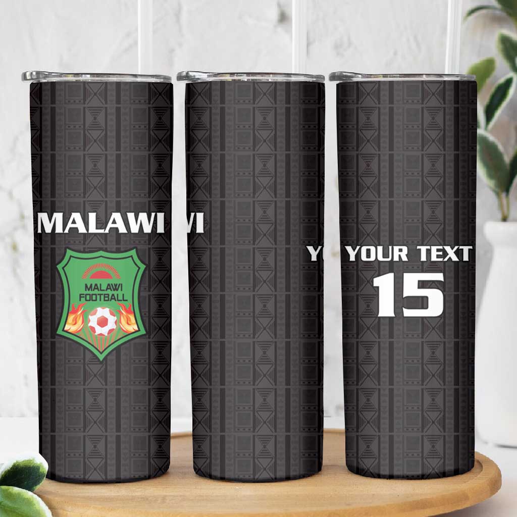 Custom Malawi Football Skinny Tumbler Go Champions - Black LT15
