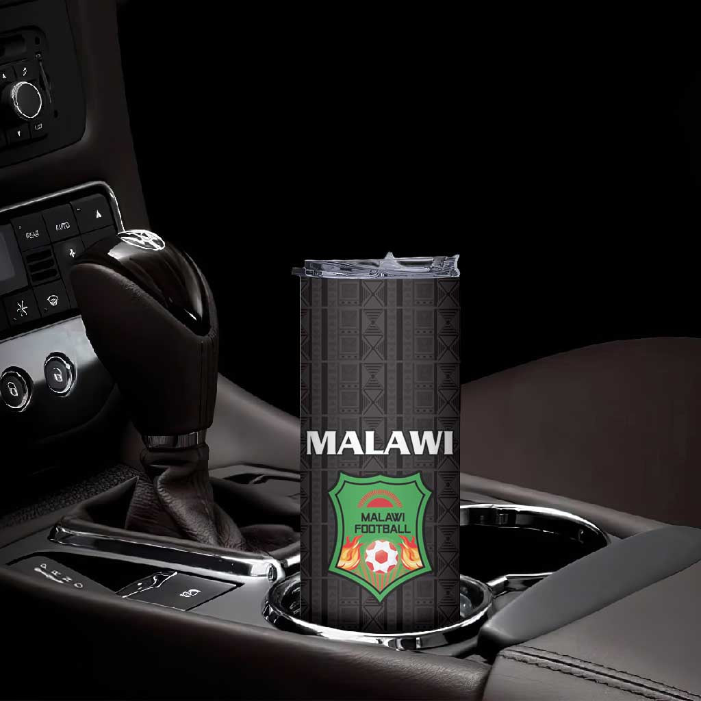 Custom Malawi Football Skinny Tumbler Go Champions - Black LT15