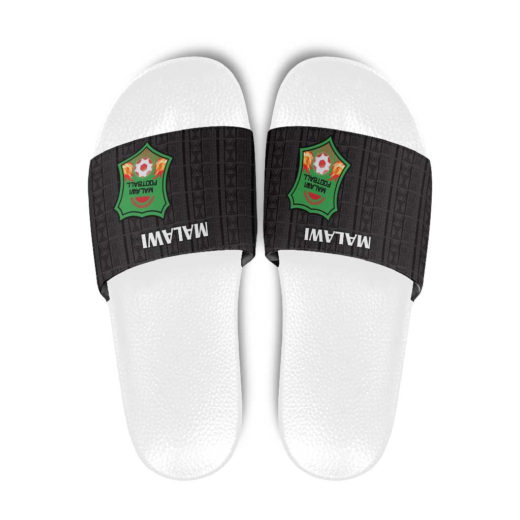 Malawi Football Slide Sandals Come On Flames - Black LT15