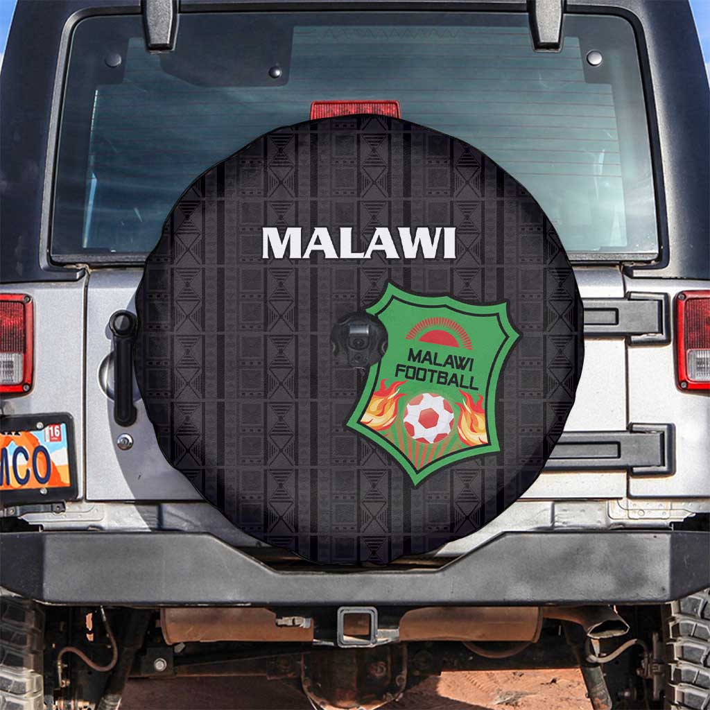 Malawi Football Spare Tire Cover Come On Flames - Black LT15
