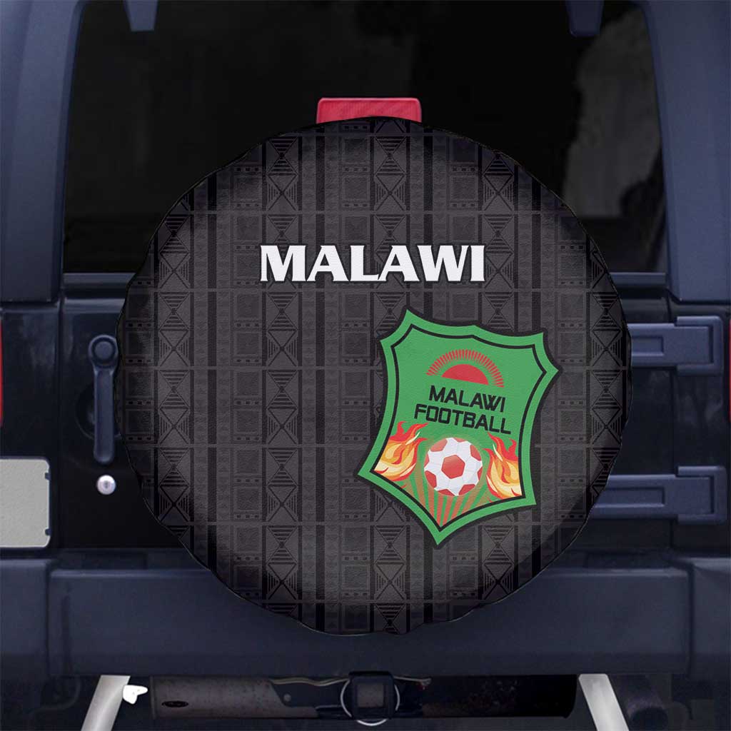 Malawi Football Spare Tire Cover Come On Flames - Black LT15