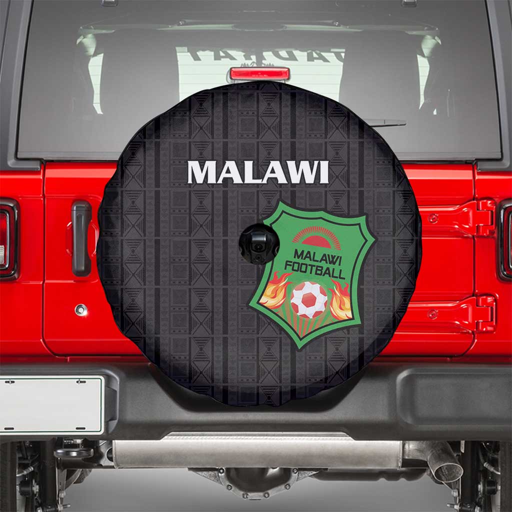 Malawi Football Spare Tire Cover Come On Flames - Black LT15