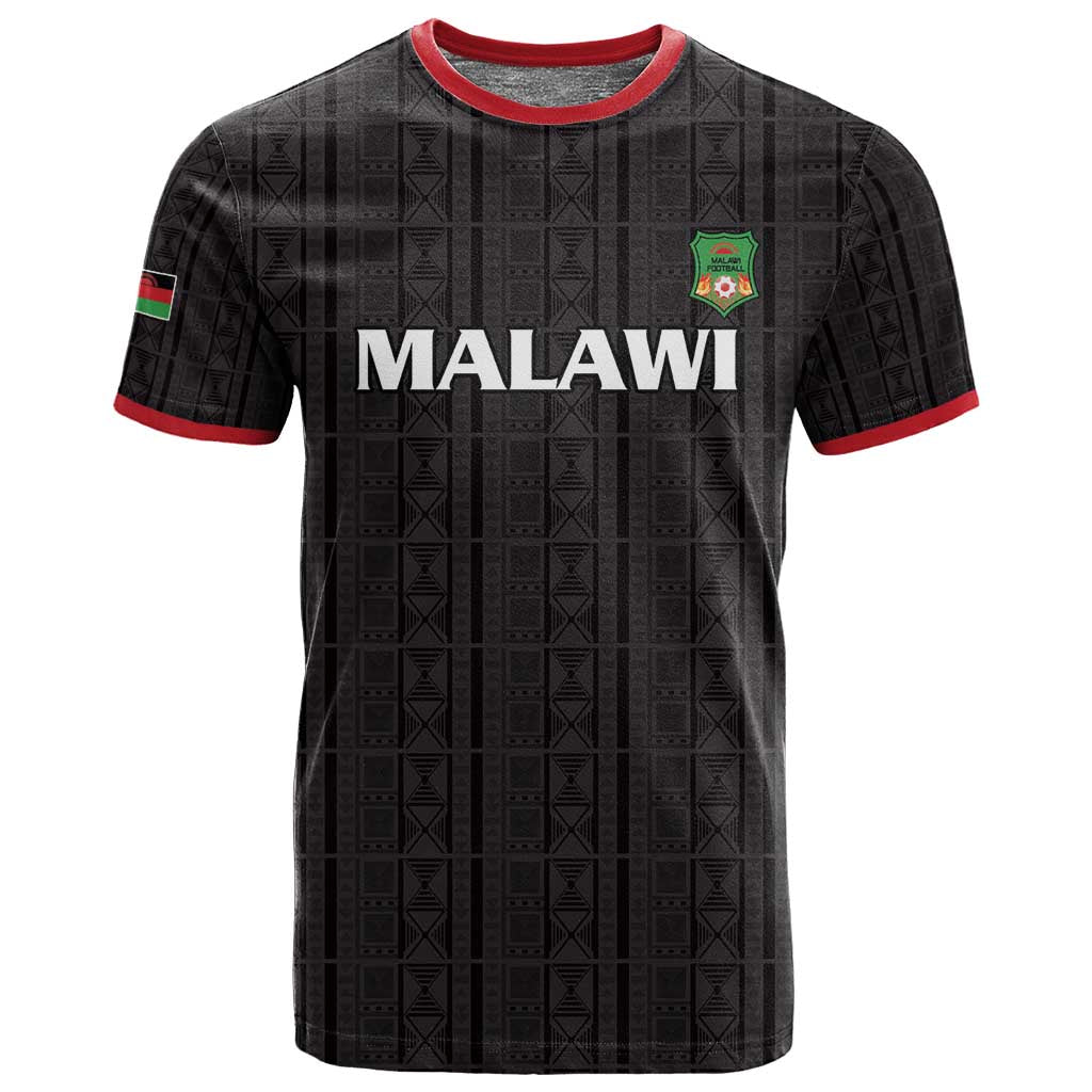Custom Malawi Football T shirt Go Champions - Black LT15