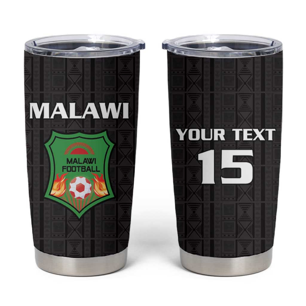 Custom Malawi Football Tumbler Cup Go Champions - Black LT15