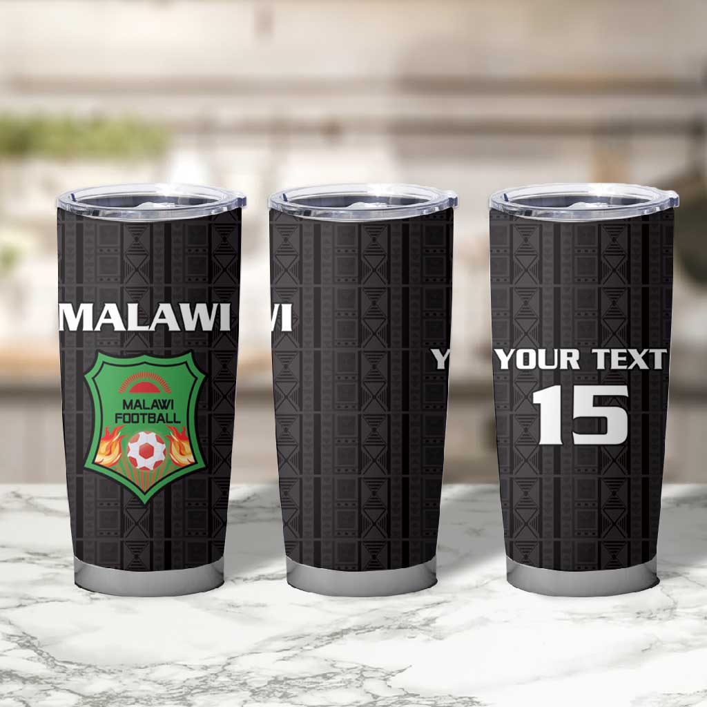 Custom Malawi Football Tumbler Cup Go Champions - Black LT15