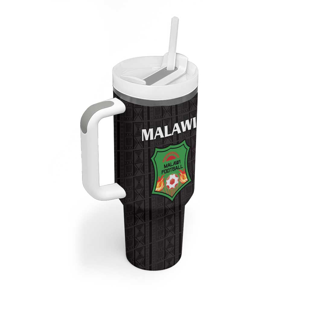 Custom Malawi Football Tumbler With Handle Go Champions - Black LT15