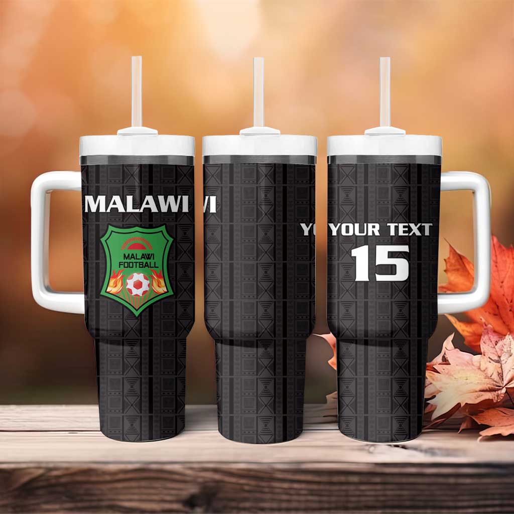 Custom Malawi Football Tumbler With Handle Go Champions - Black LT15