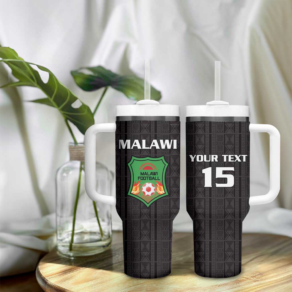 Custom Malawi Football Tumbler With Handle Go Champions - Black LT15