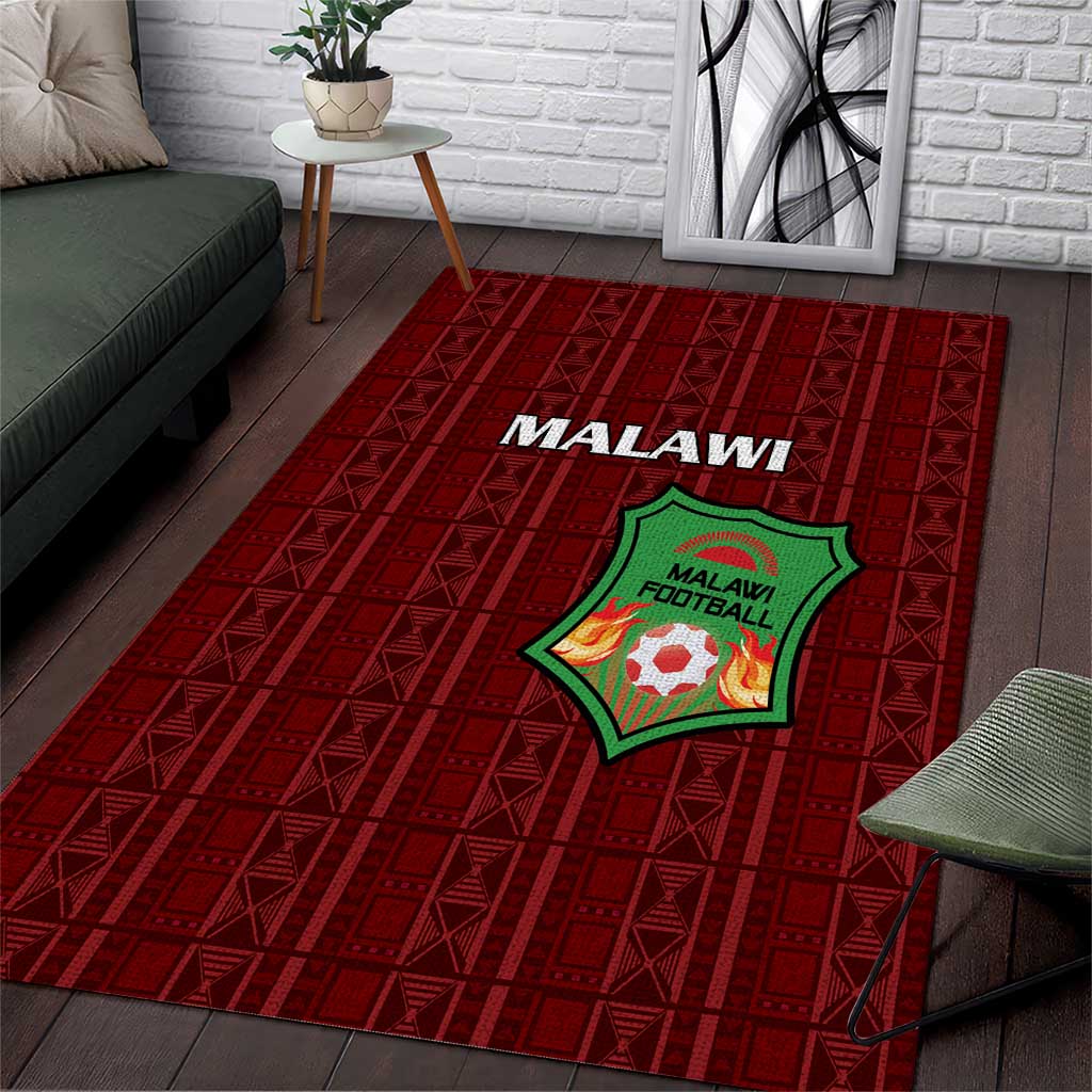 Malawi Football Area Rug Go Champions - Red LT15