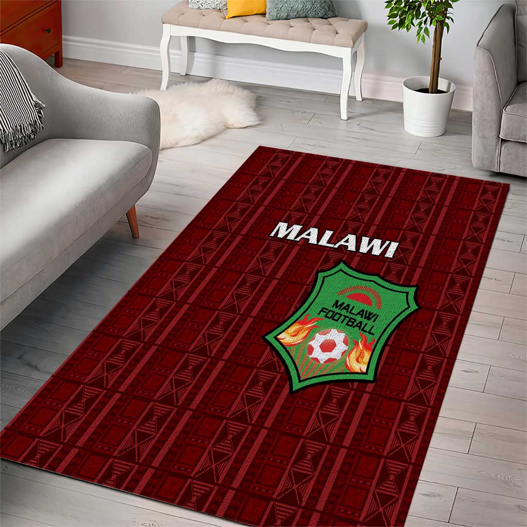 Malawi Football Area Rug Go Champions - Red LT15