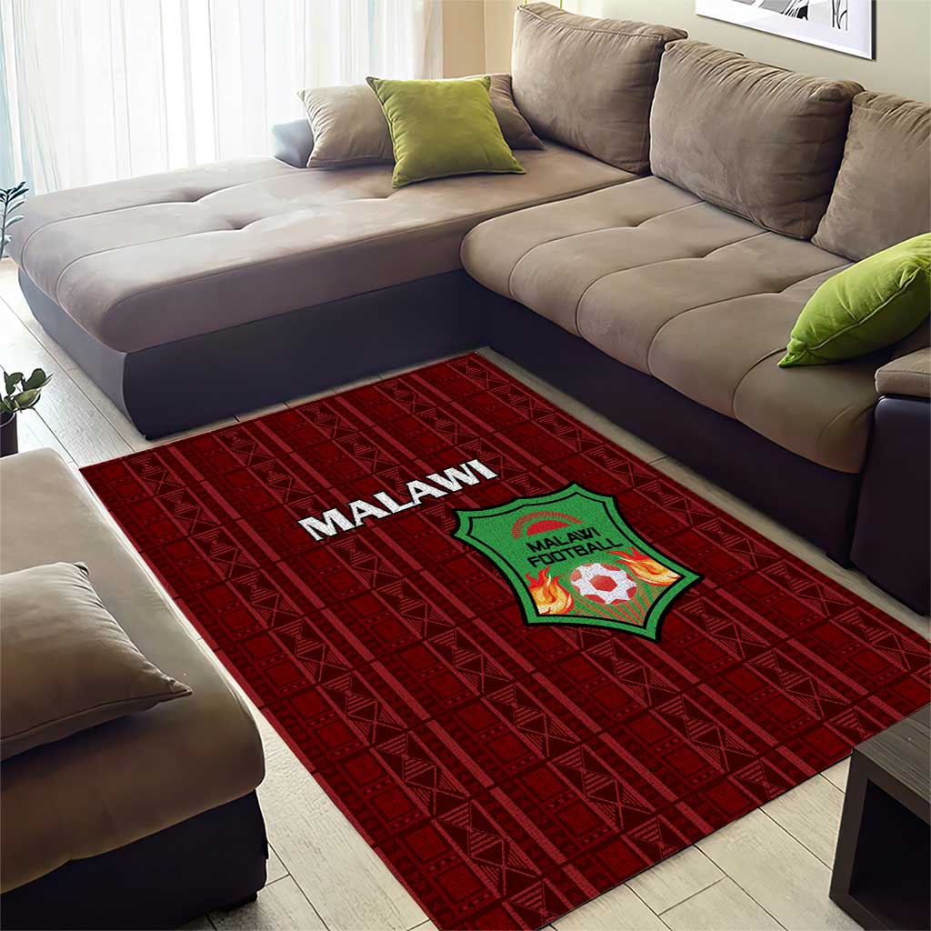 Malawi Football Area Rug Go Champions - Red LT15