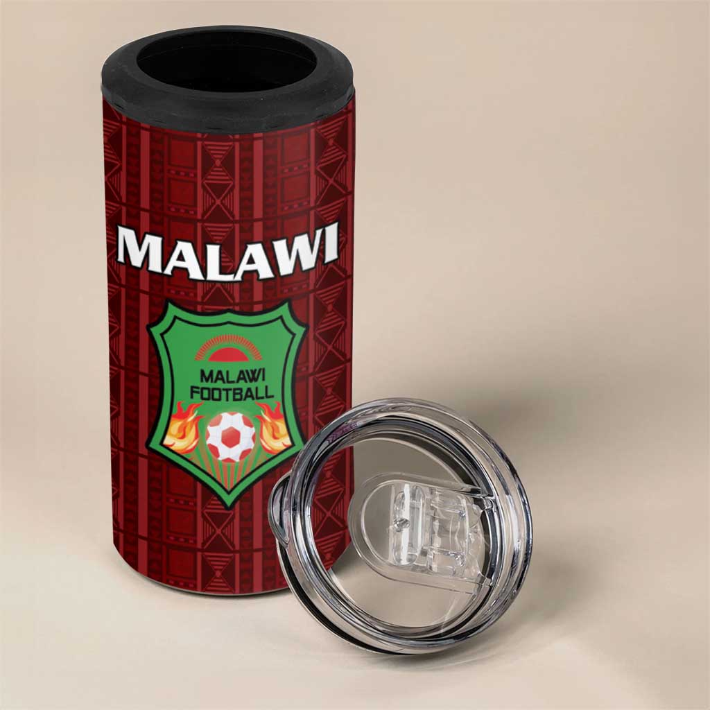 Custom Malawi Football 4 in 1 Can Cooler Tumbler Go Champions - Red LT15