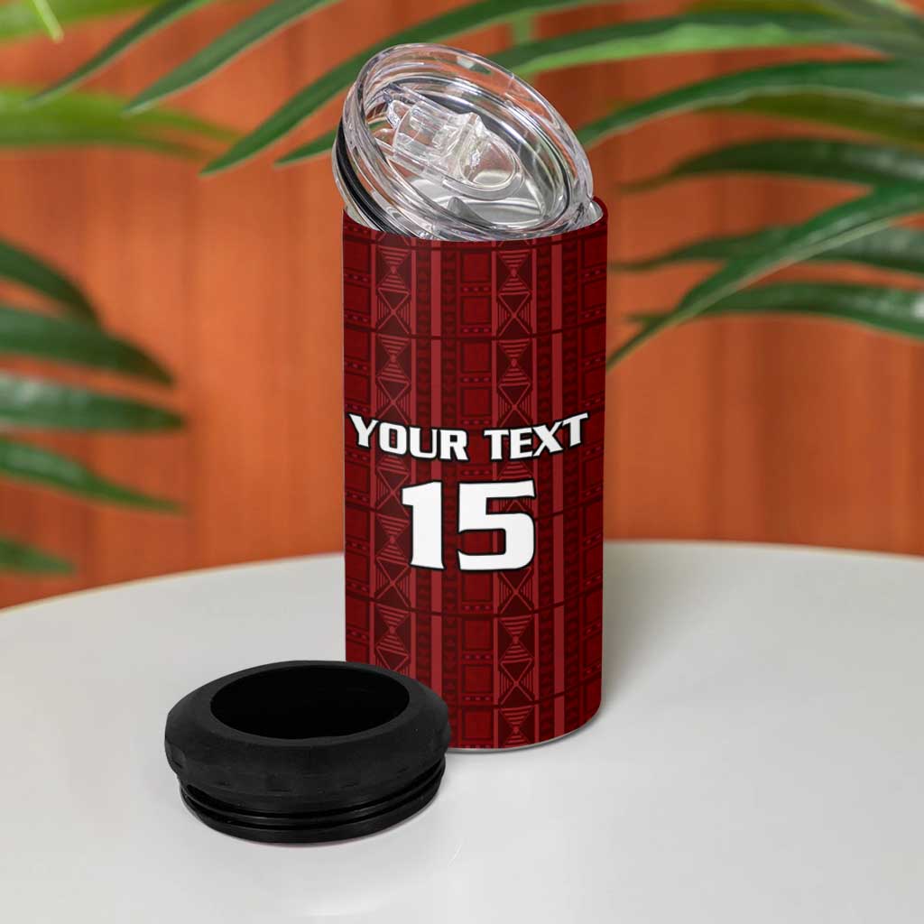 Custom Malawi Football 4 in 1 Can Cooler Tumbler Go Champions - Red LT15
