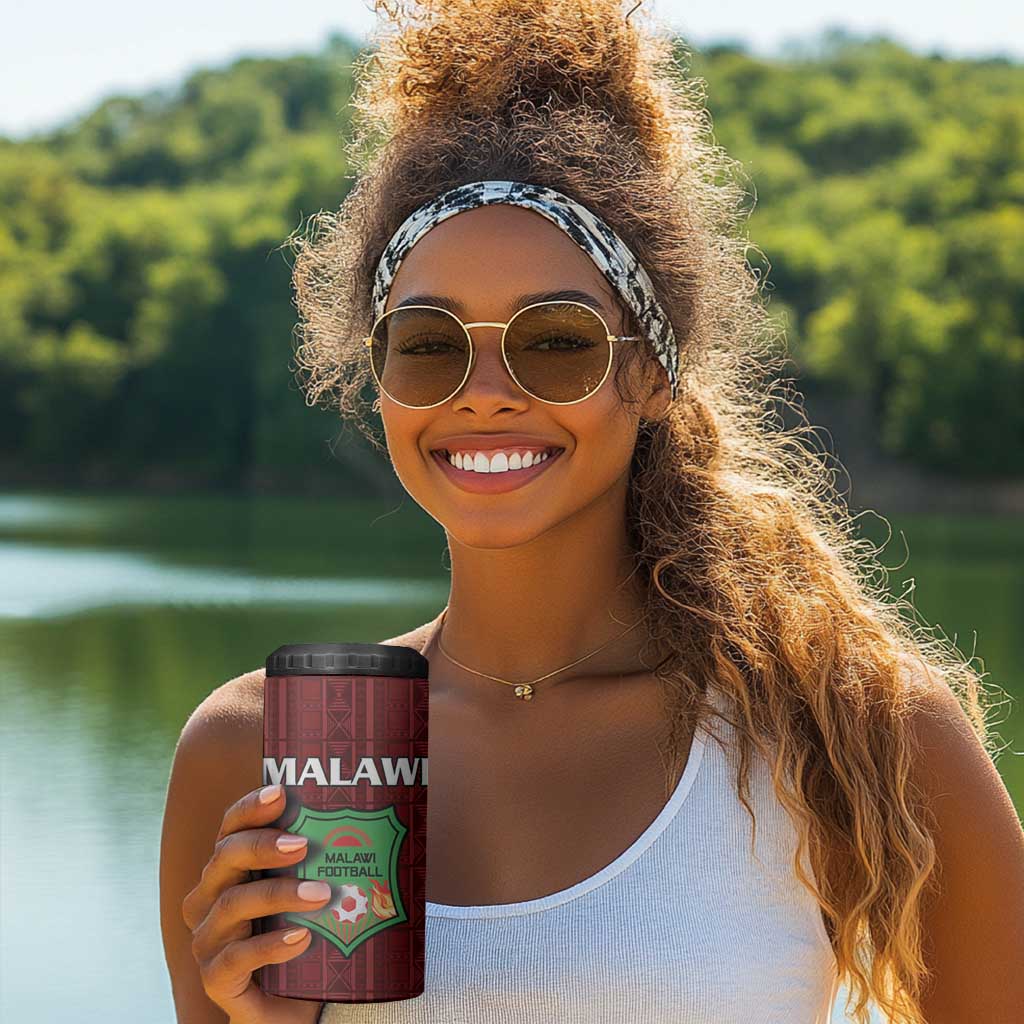 Custom Malawi Football 4 in 1 Can Cooler Tumbler Go Champions - Red LT15