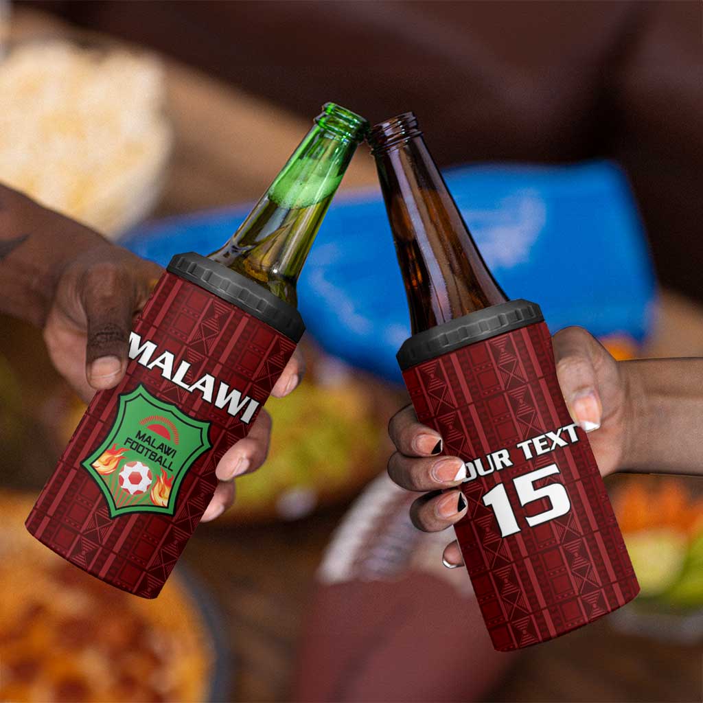 Custom Malawi Football 4 in 1 Can Cooler Tumbler Go Champions - Red LT15