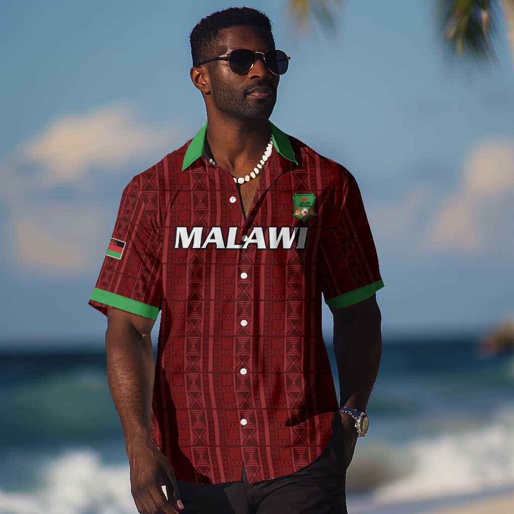 Custom Malawi Football Hawaiian Shirt Go Champions - Red LT15