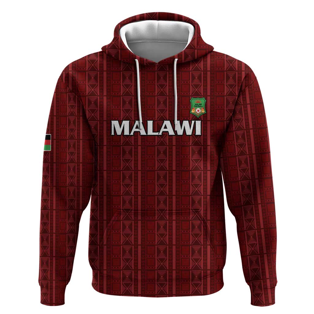 Custom Malawi Football Hoodie Come On Flames - Red LT15