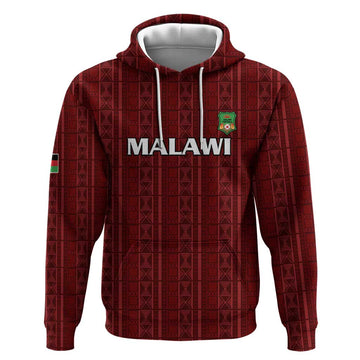 Custom Malawi Football Hoodie Come On Flames - Red LT15