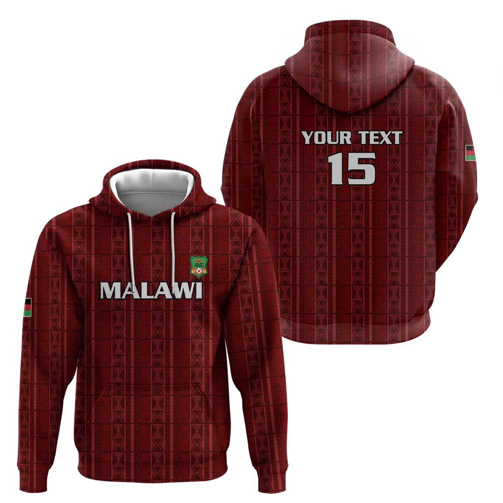 Custom Malawi Football Hoodie Come On Flames - Red LT15