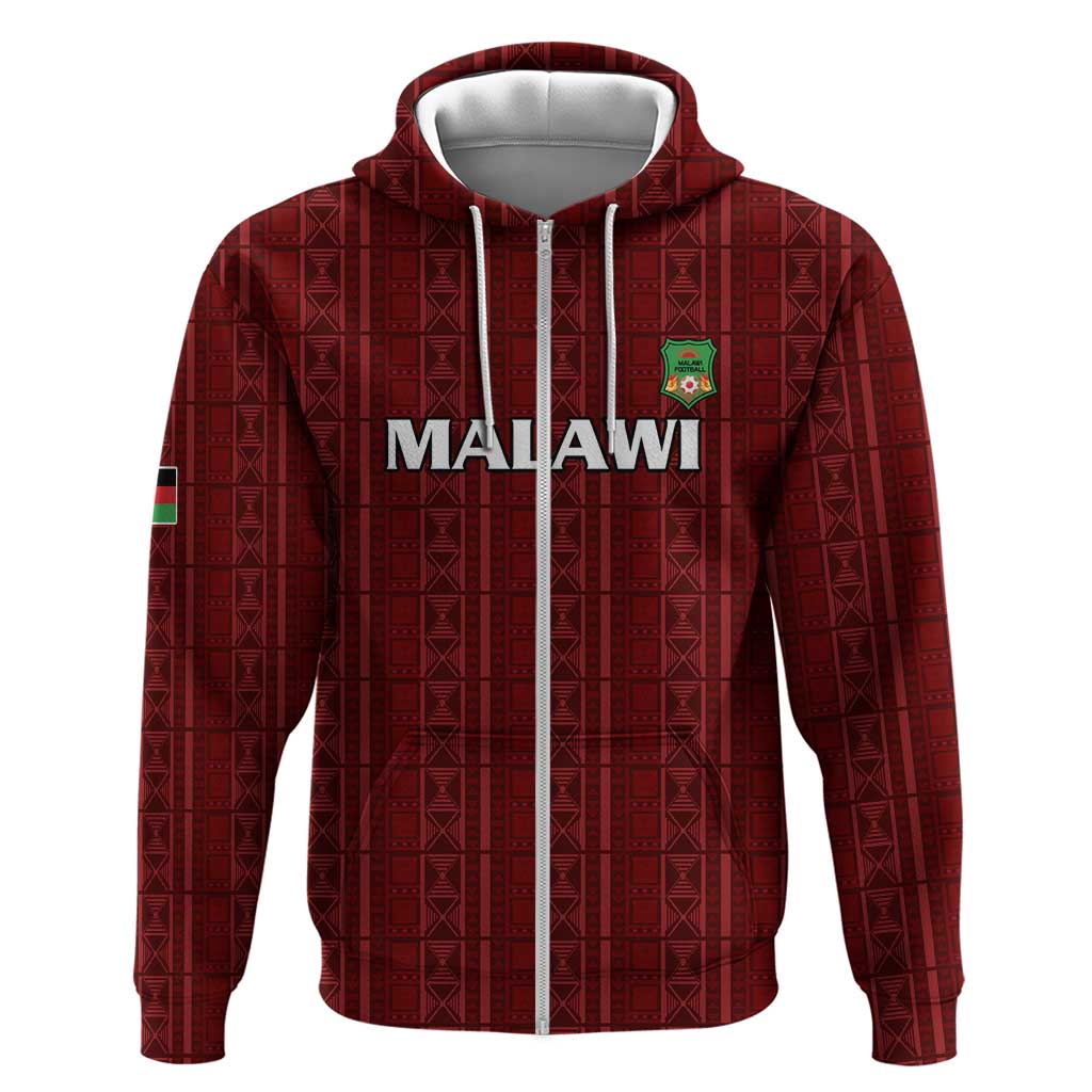 Custom Malawi Football Hoodie Come On Flames - Red LT15