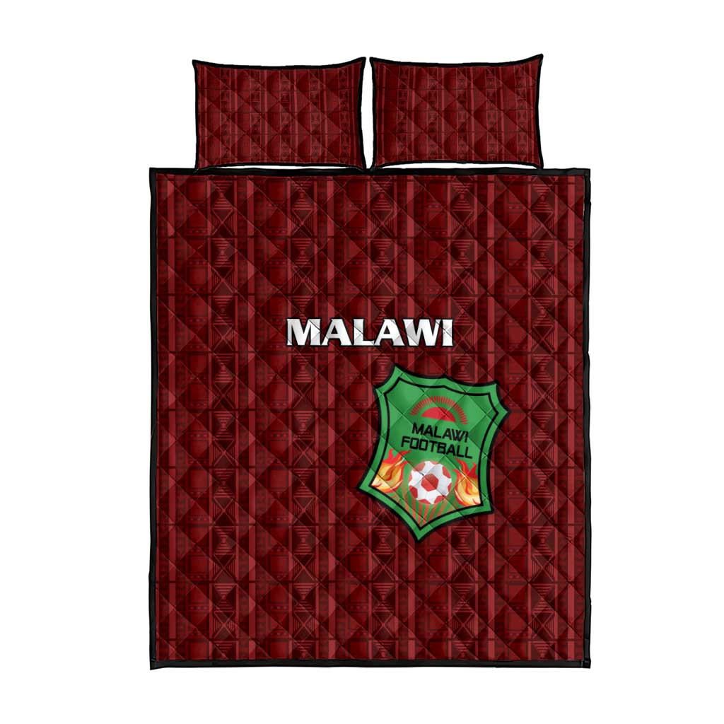 Malawi Football Quilt Bed Set Go Champions - Red LT15