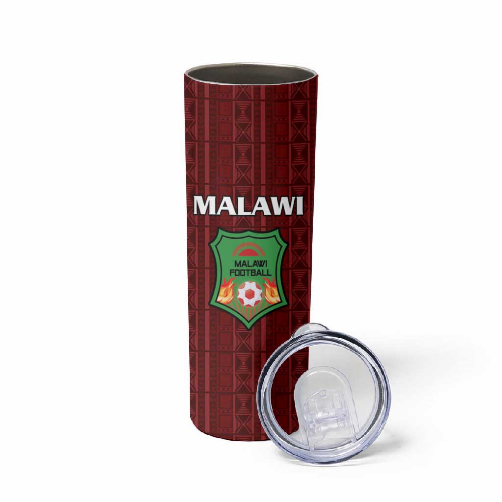Custom Malawi Football Skinny Tumbler Go Champions - Red LT15