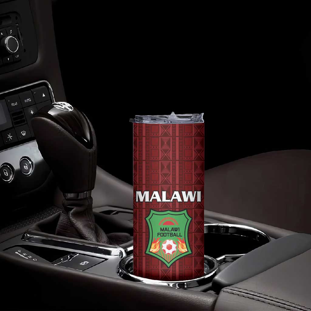 Custom Malawi Football Skinny Tumbler Go Champions - Red LT15
