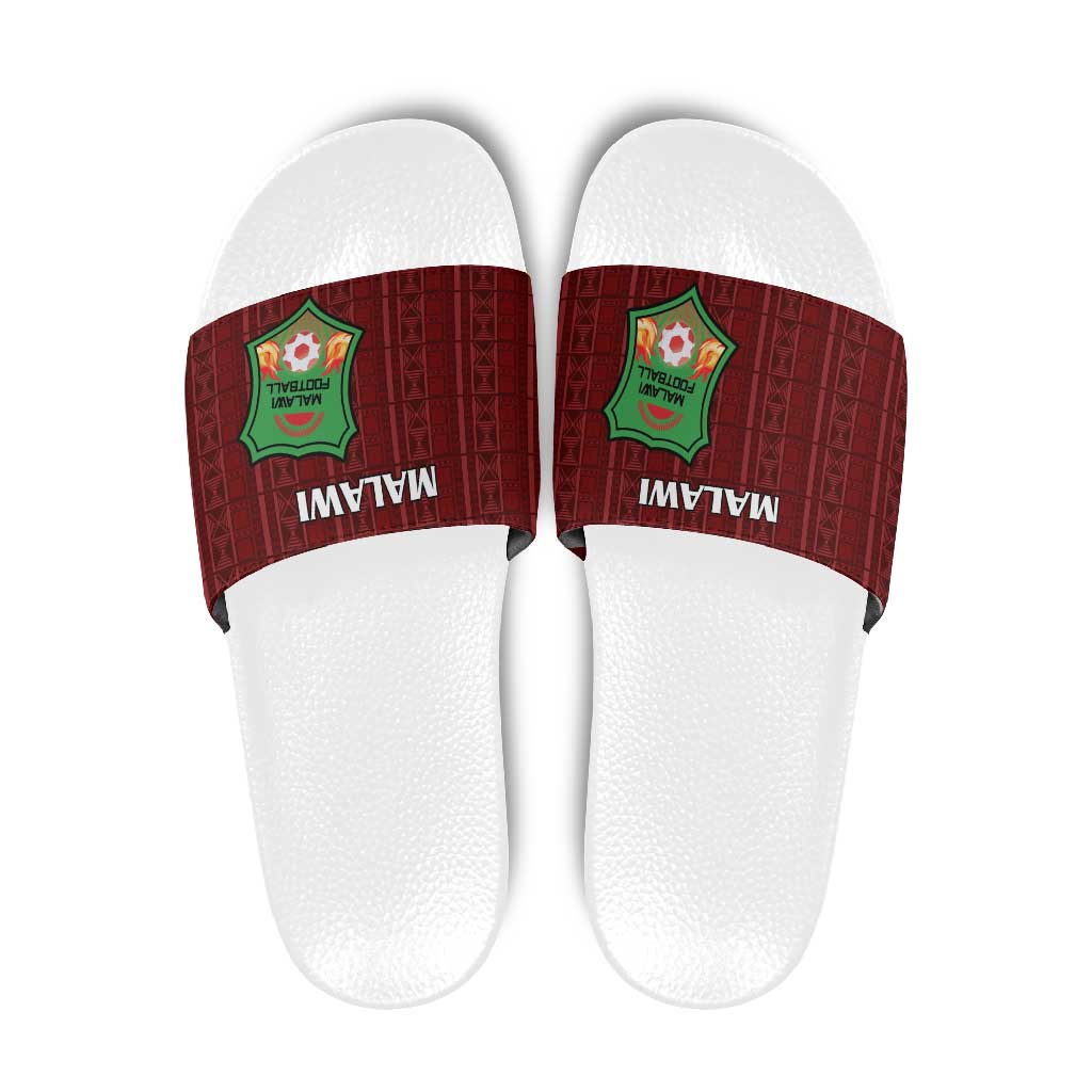 Malawi Football Slide Sandals Come On Flames - Red LT15