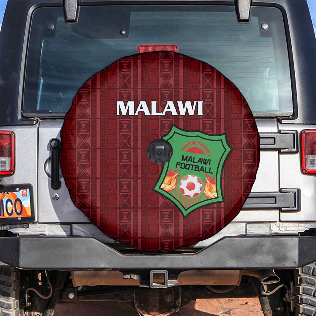 Malawi Football Spare Tire Cover Come On Flames - Red LT15
