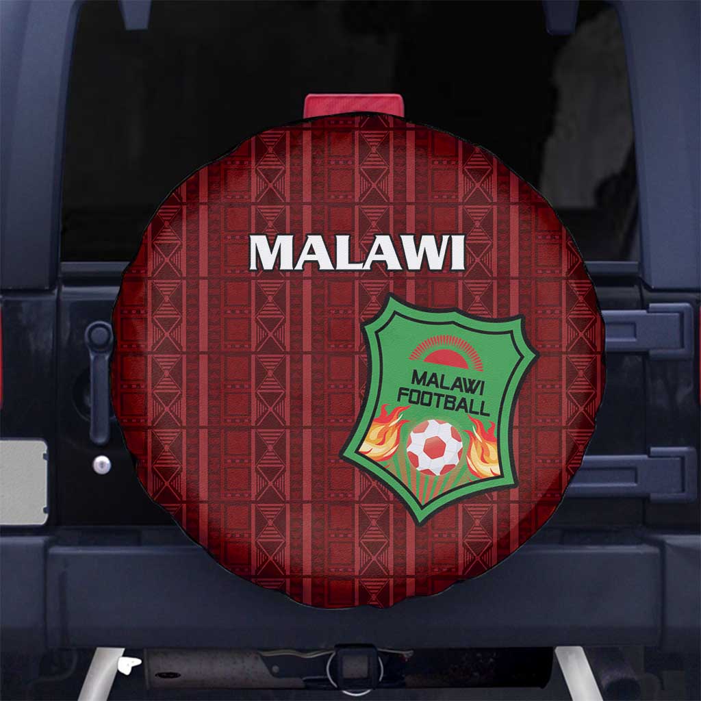 Malawi Football Spare Tire Cover Come On Flames - Red LT15