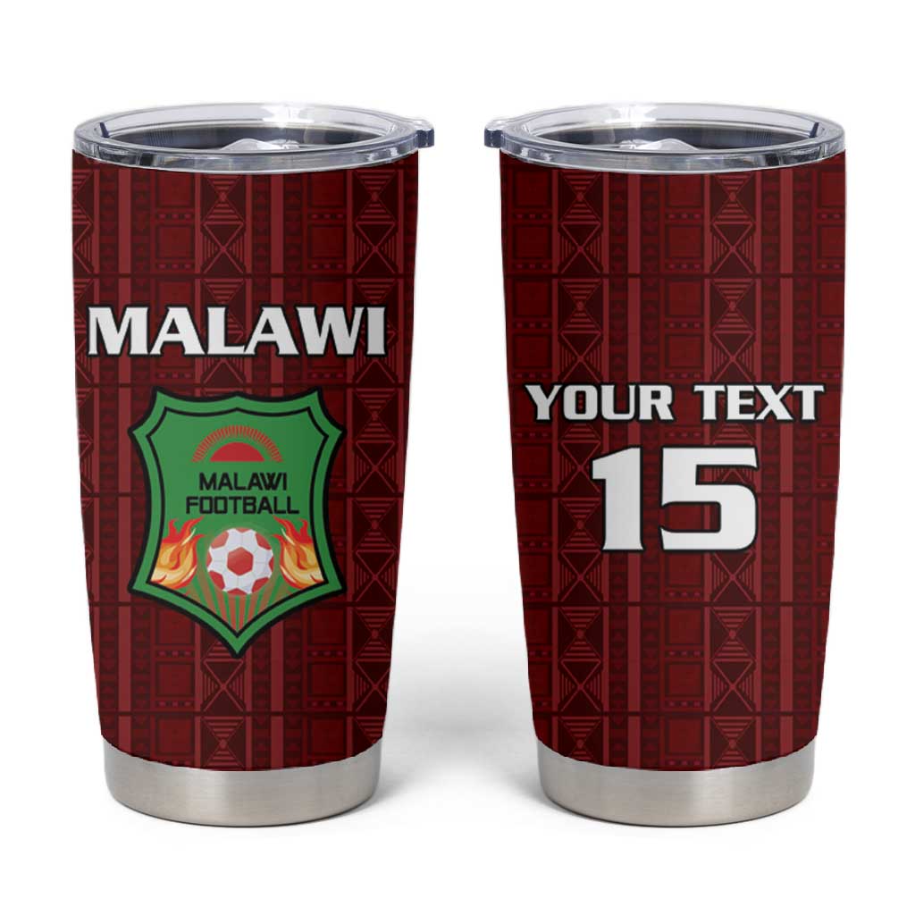 Custom Malawi Football Tumbler Cup Go Champions - Red LT15