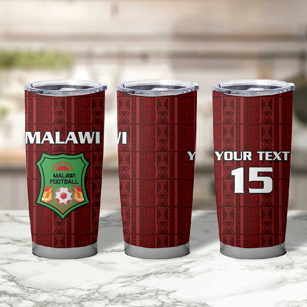 Custom Malawi Football Tumbler Cup Go Champions - Red LT15