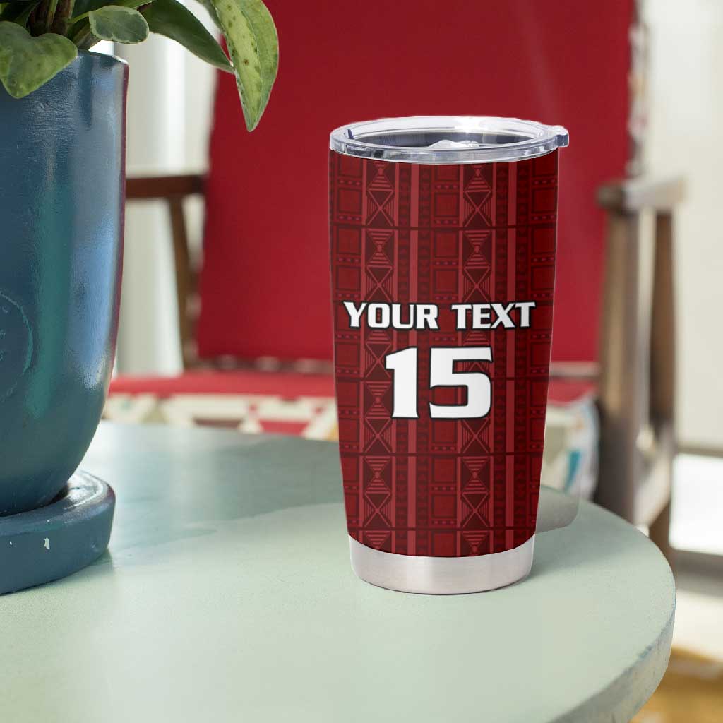 Custom Malawi Football Tumbler Cup Go Champions - Red LT15