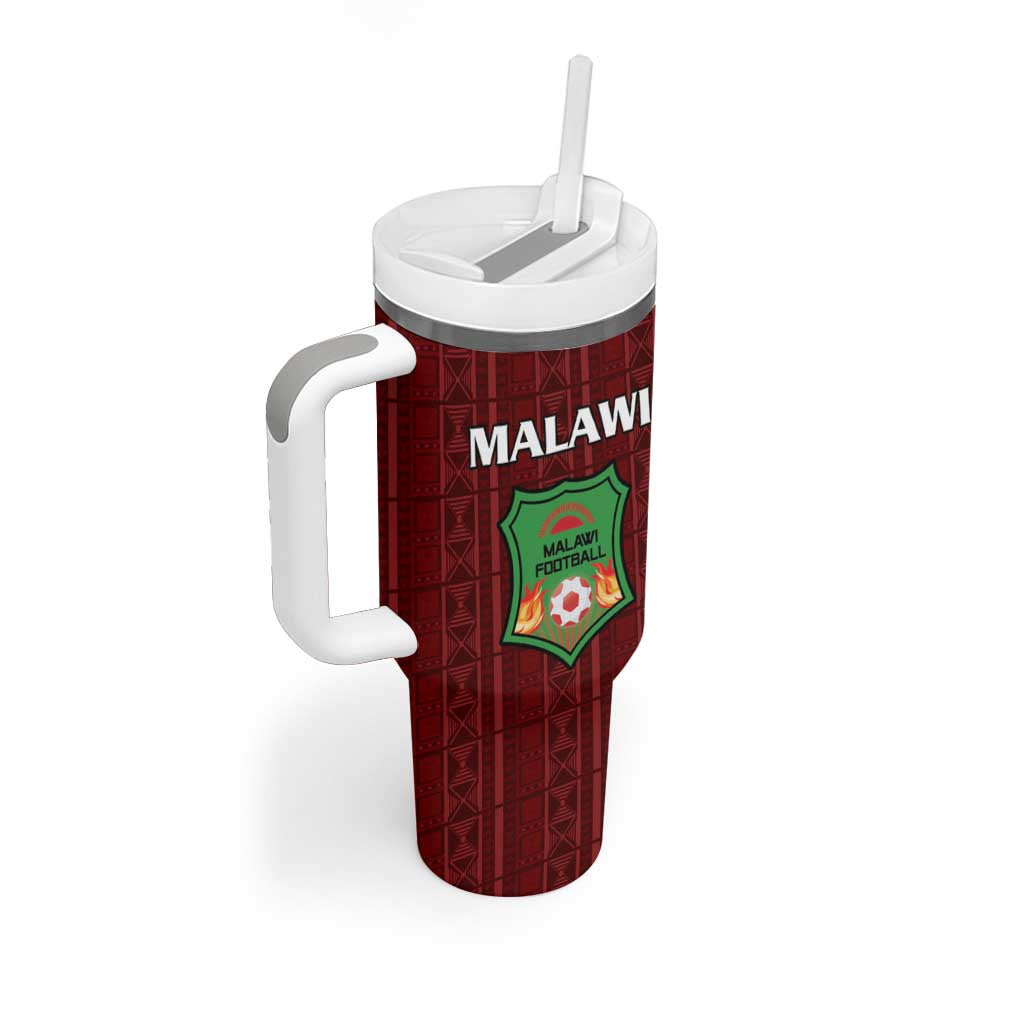 Custom Malawi Football Tumbler With Handle Go Champions - Red LT15