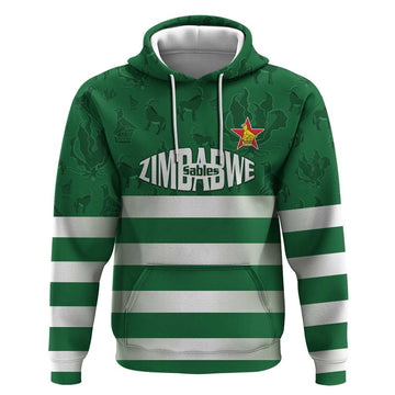 Rugby Zimbabwe Custom Hoodie Go Champions Sables LT15