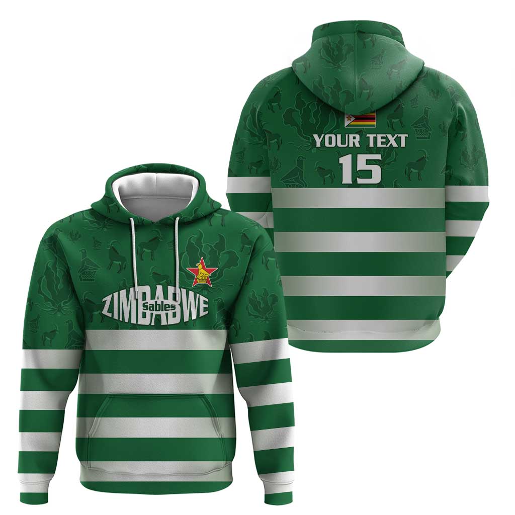 Rugby Zimbabwe Custom Hoodie Go Champions Sables LT15