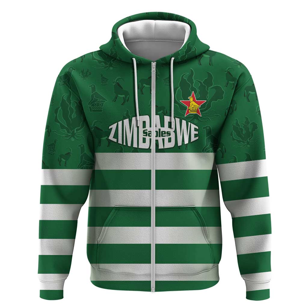 Rugby Zimbabwe Custom Hoodie Go Champions Sables LT15