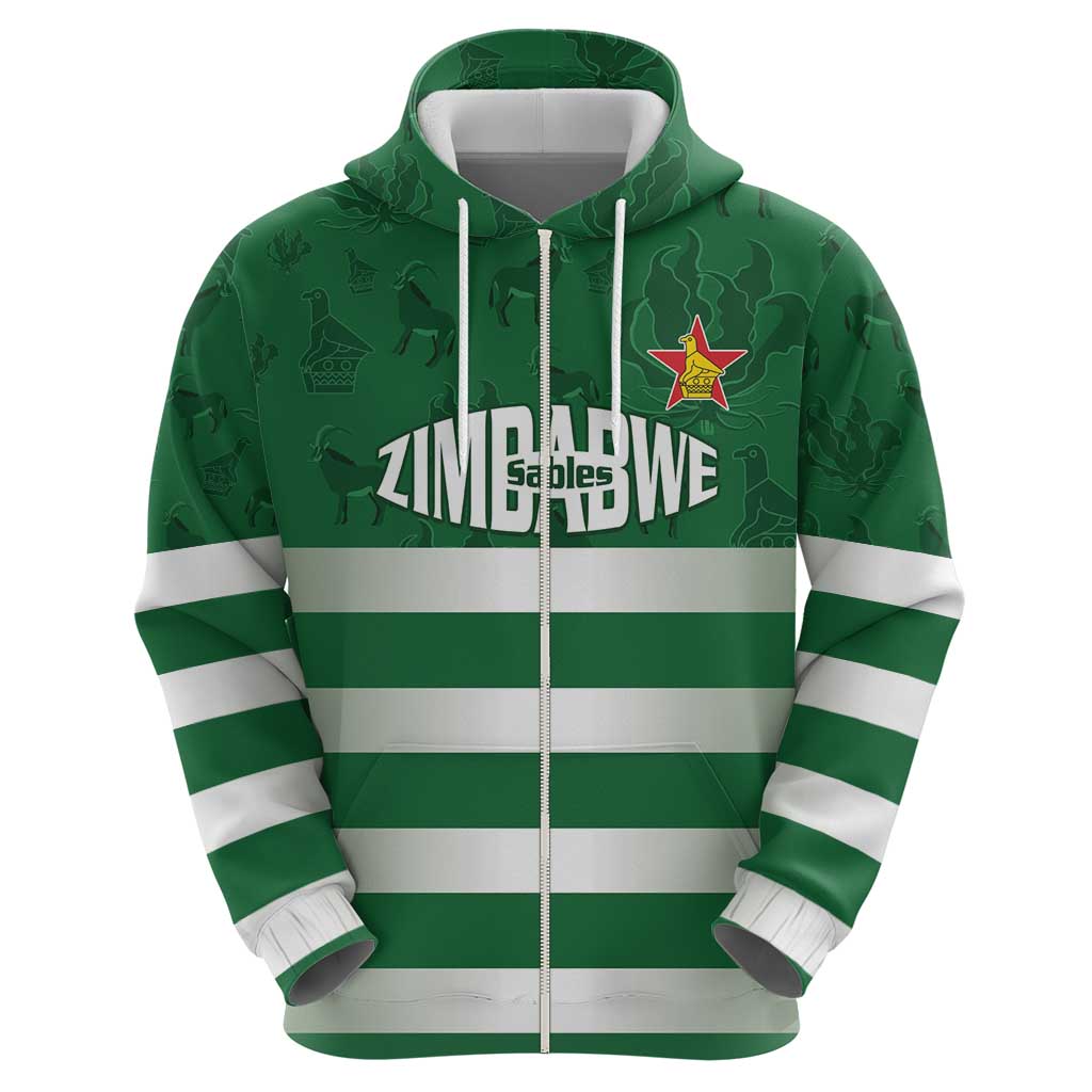 Rugby Zimbabwe Custom Hoodie Go Champions Sables LT15