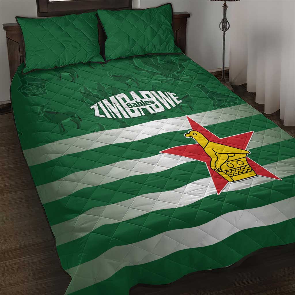 Rugby Zimbabwe Quilt Bed Set Go Champions Sables LT15