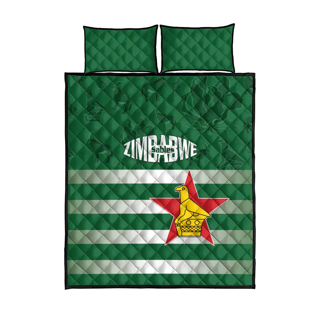 Rugby Zimbabwe Quilt Bed Set Go Champions Sables LT15