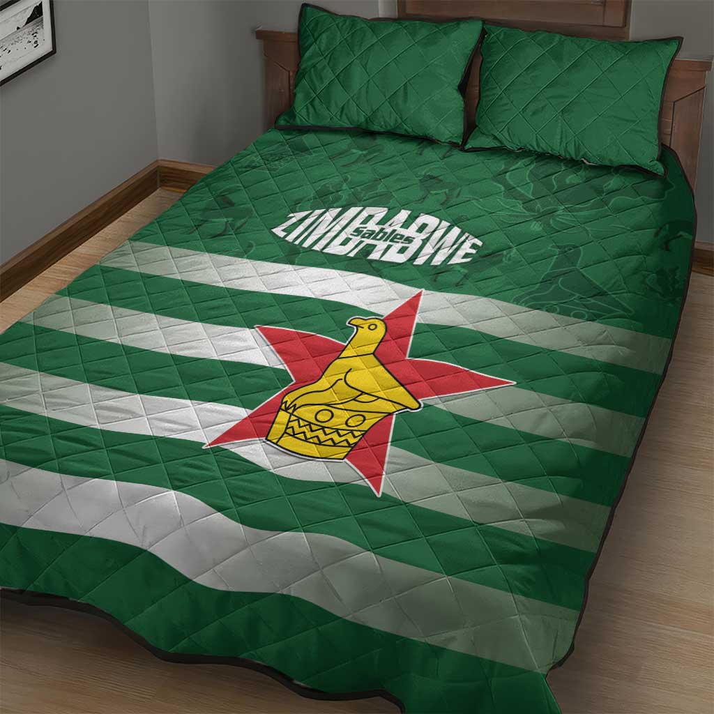 Rugby Zimbabwe Quilt Bed Set Go Champions Sables LT15