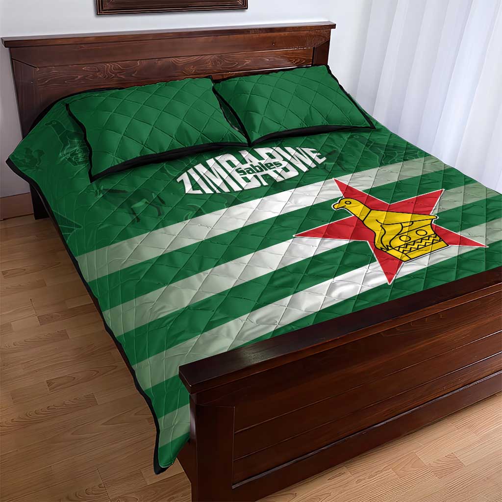 Rugby Zimbabwe Quilt Bed Set Go Champions Sables LT15