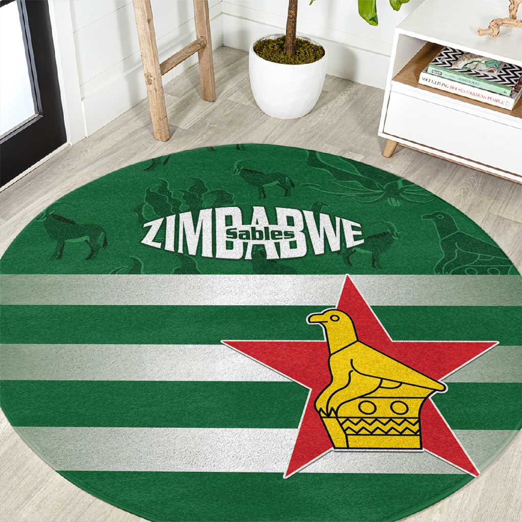 Rugby Zimbabwe Round Carpet Go Champions Sables LT15