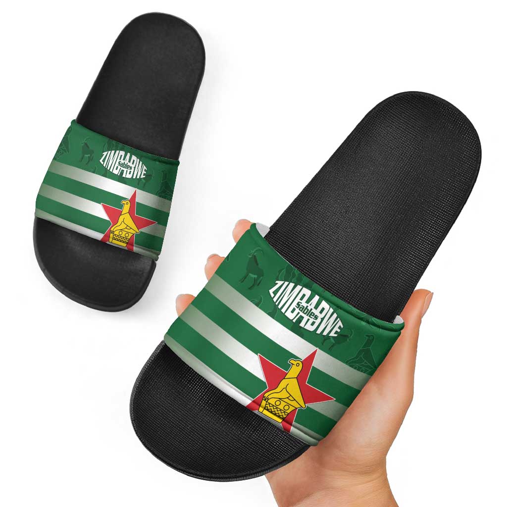 Rugby Zimbabwe Custom Slide Sandals Go Champions Sables LT15