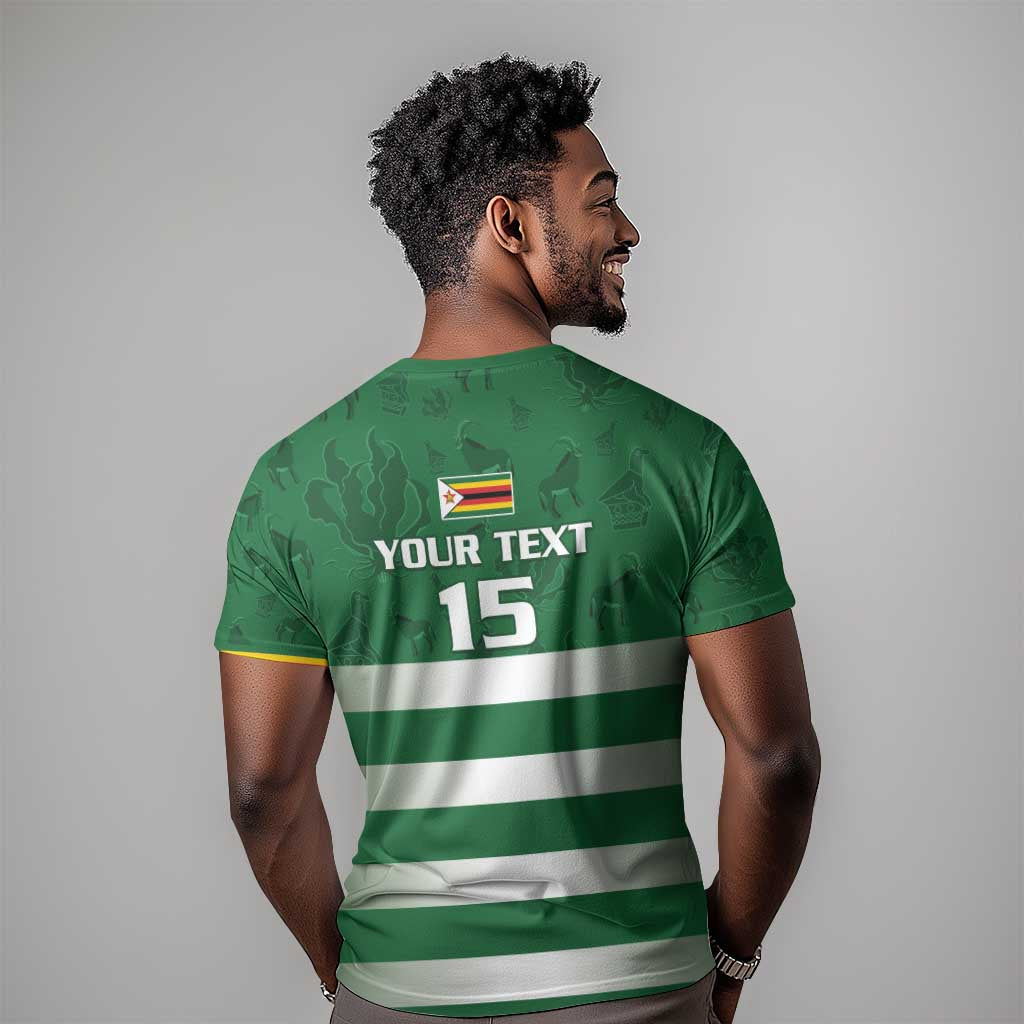 Rugby Zimbabwe Custom T shirt Go Champions Sables LT15