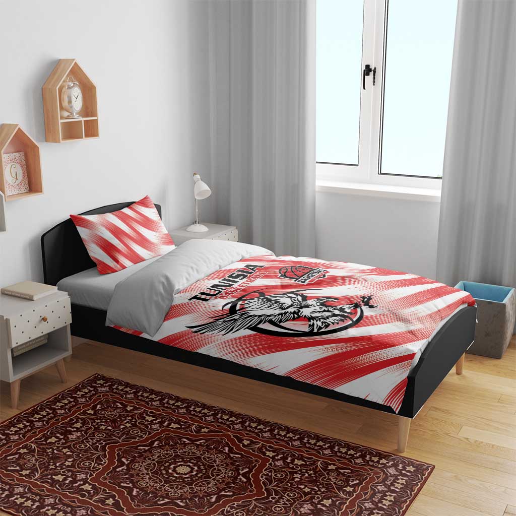 Afro Basketball Tunisia Bedding Set Go Eagles of Carthage LT15