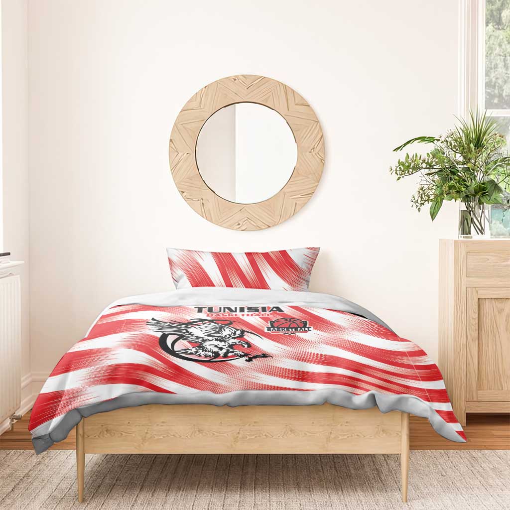 Afro Basketball Tunisia Bedding Set Go Eagles of Carthage LT15