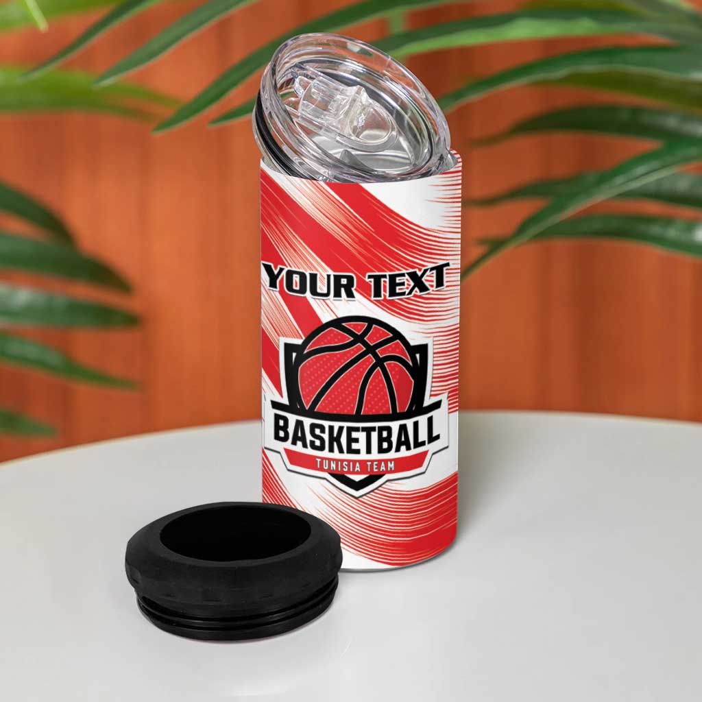 Afro Basketball Tunisia Custom 4 in 1 Can Cooler Tumbler Go Eagles of Carthage LT15